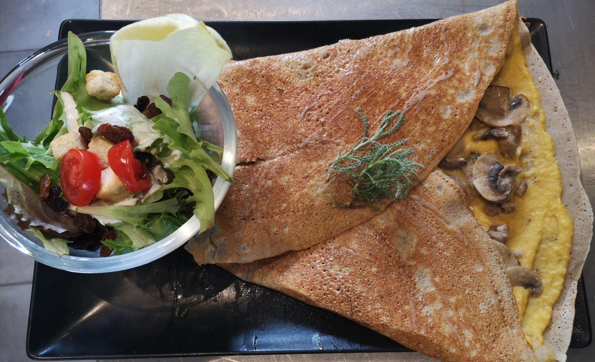 Galette aux champignons