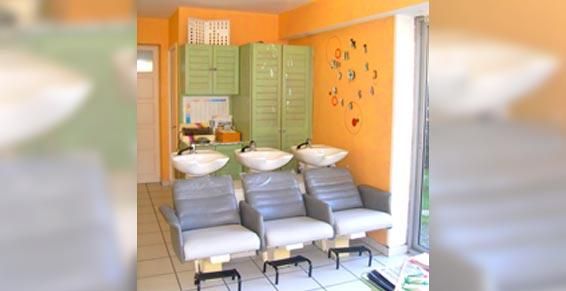 Fauteuils alignés à l'intérieur du salon