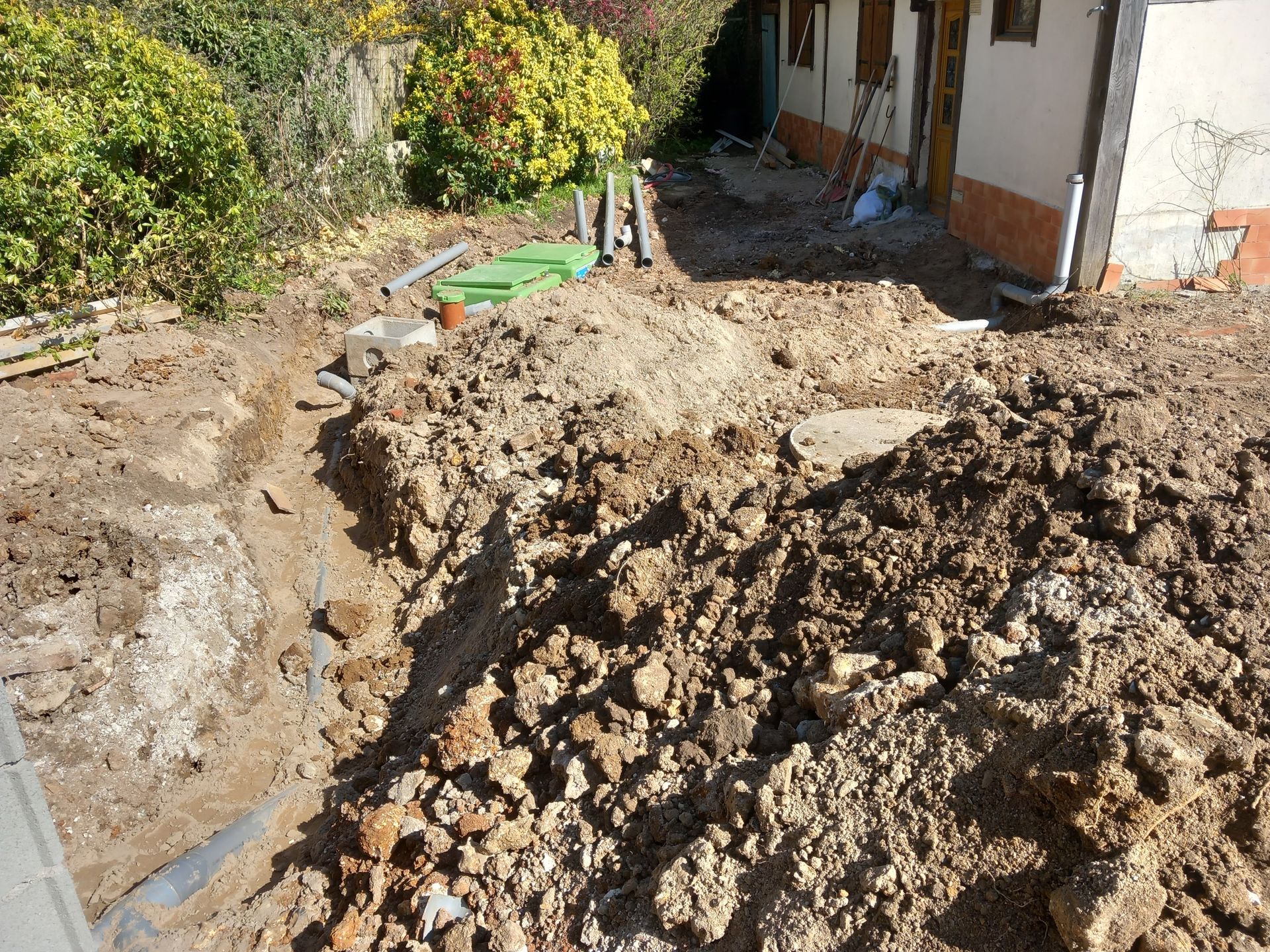 Remblaiement de la microstation