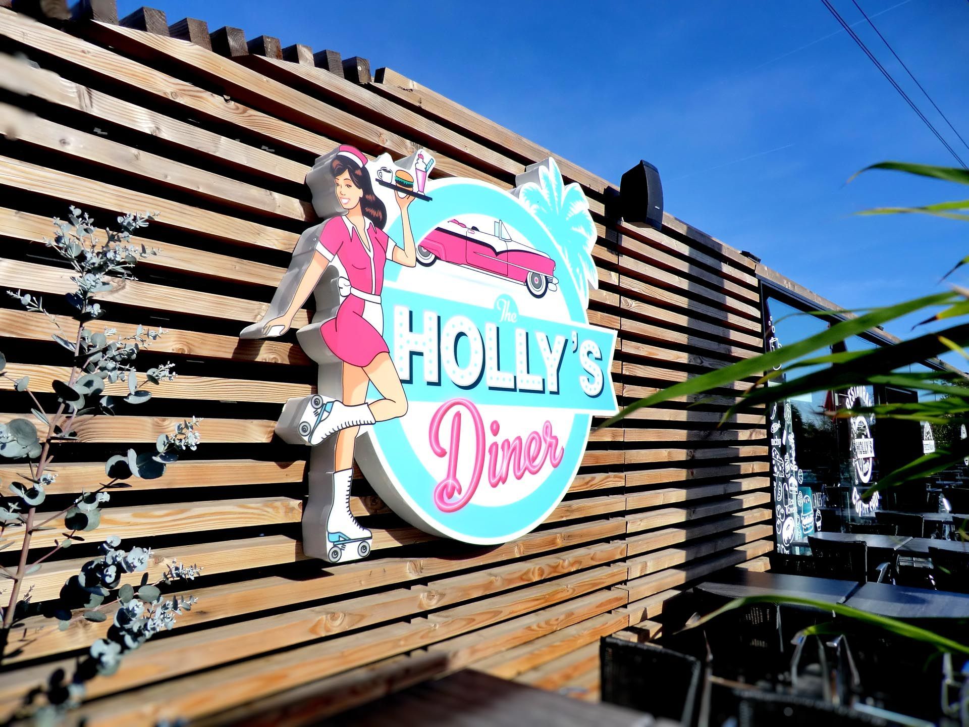 Caisson lumineux Holly's Diner