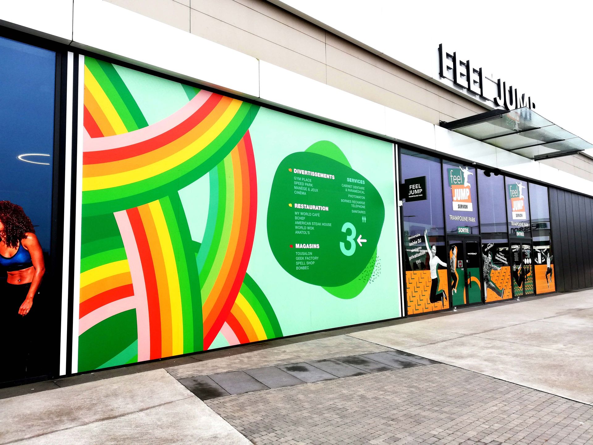 Centre commercial Eden, fresque dibond impression numérique