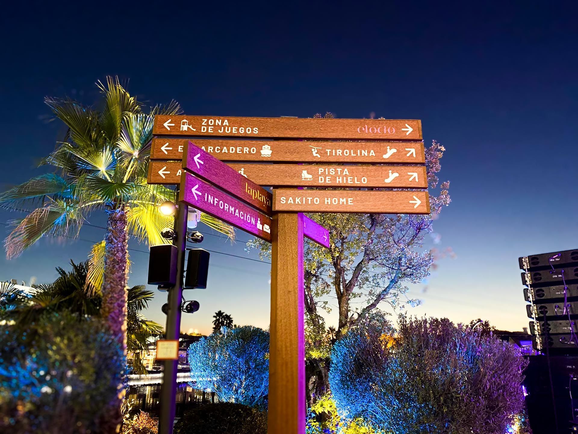 Détail mâts hexagonaux bois exotique flèches Oasiz