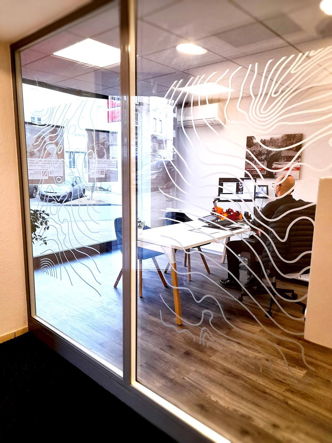 Film décoratif dépoli bureaux