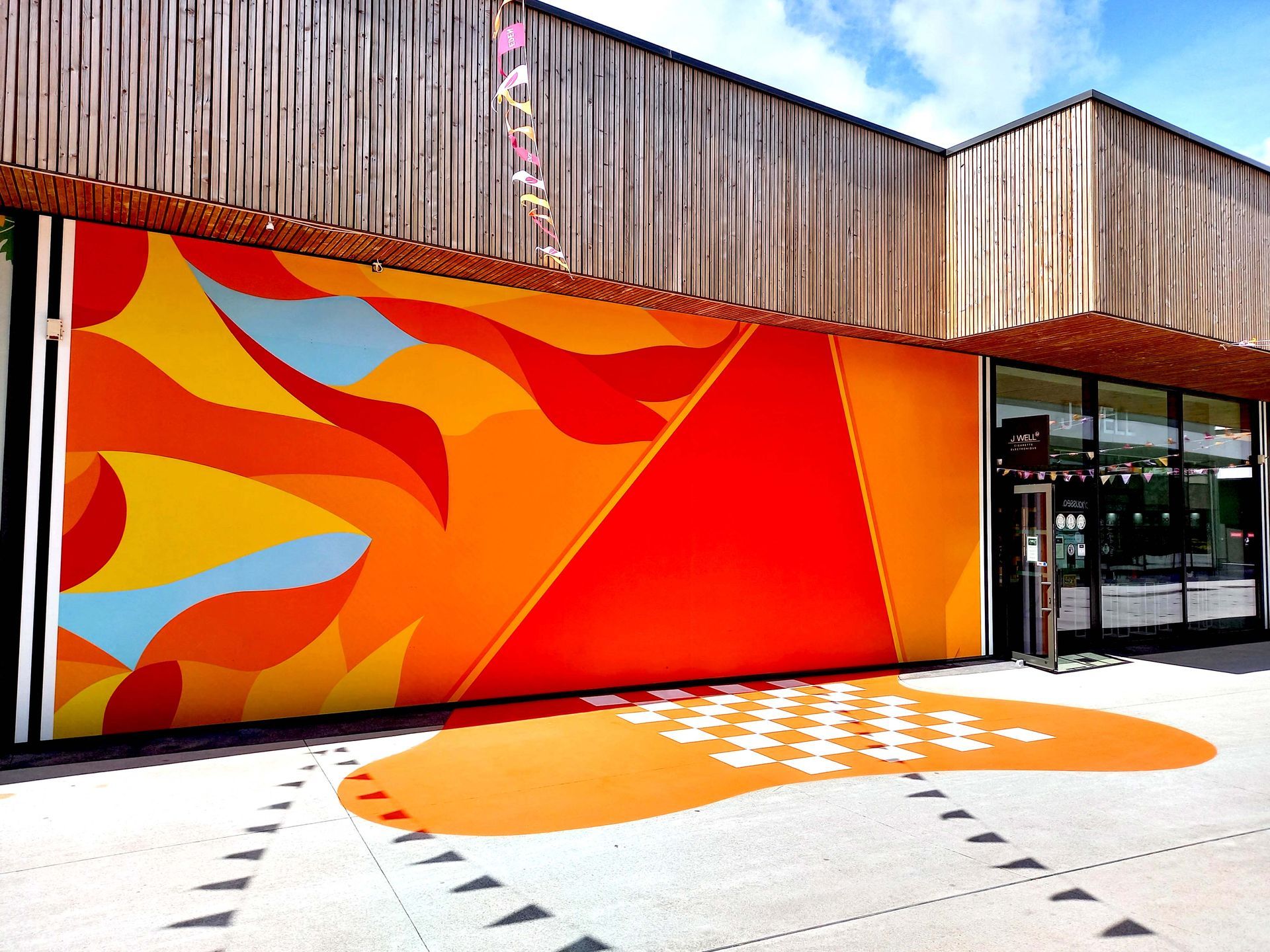 Fresque dibond 3mm décors impression numérique centre commercial Eden