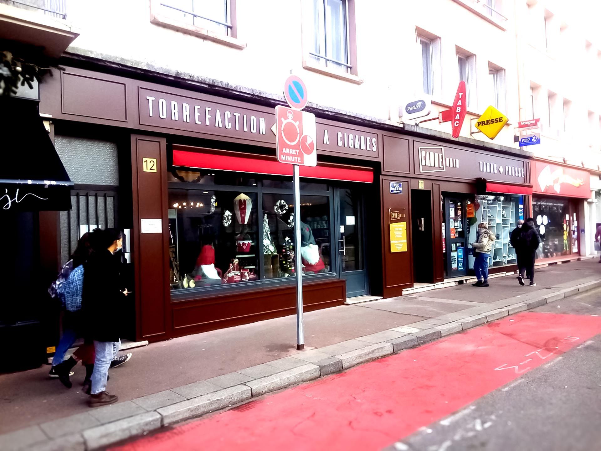 Habillage façade magasin cœur de ville