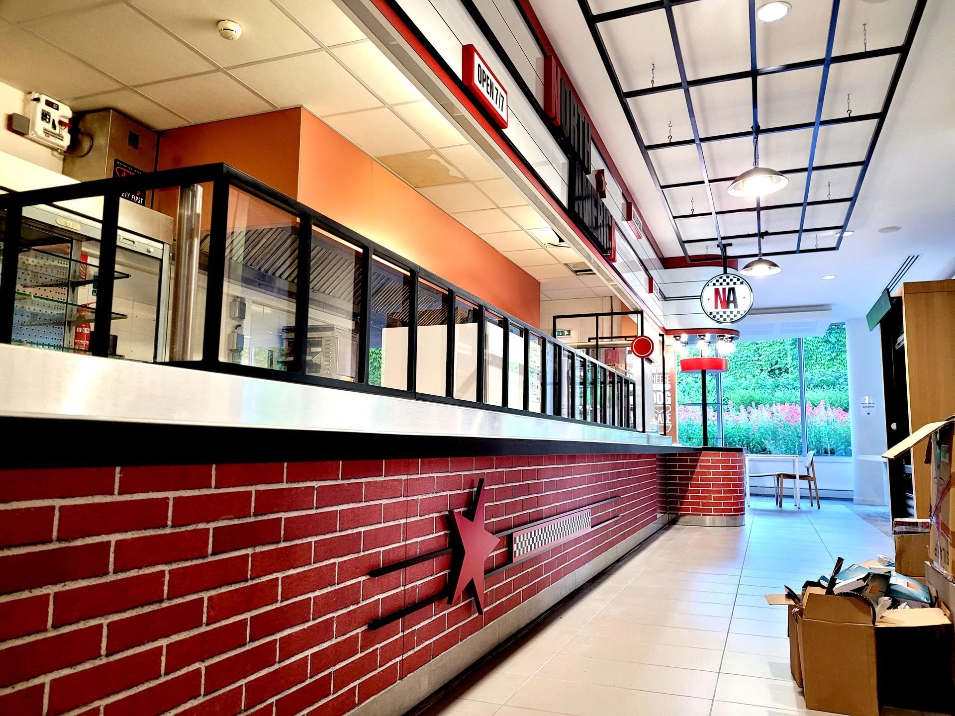 Habillage restaurant impression relief effet 3D texture