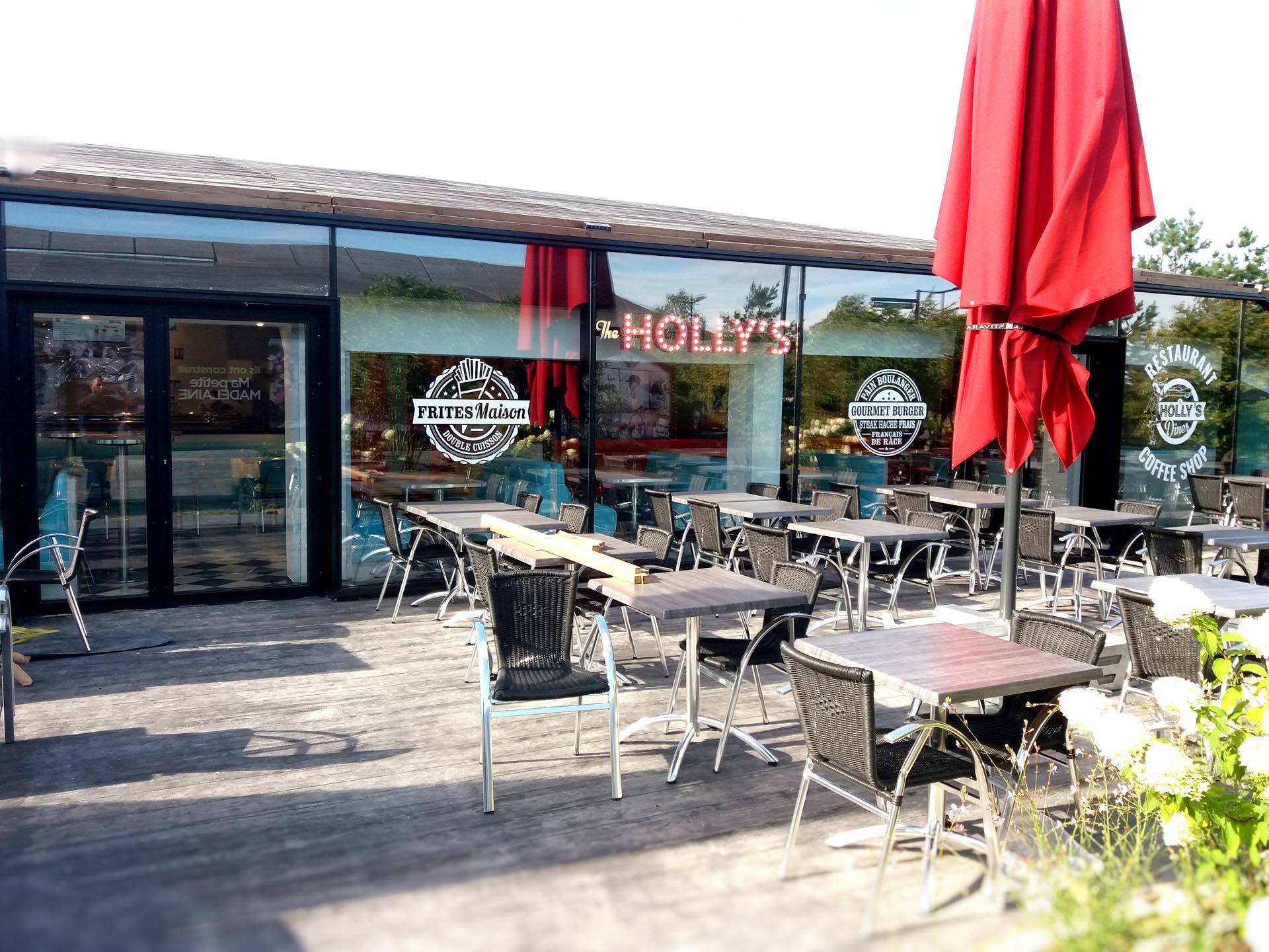 Lettres lumineuses rétro ampoules Holly's Diner