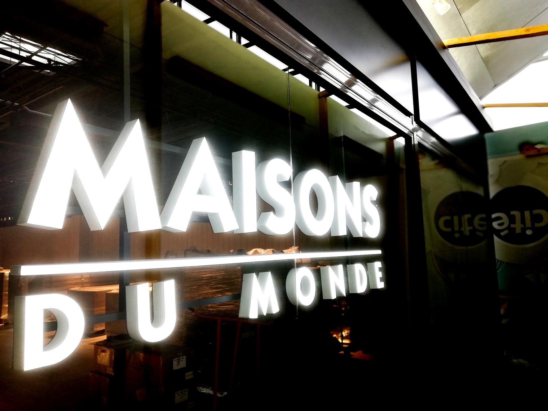 Lettre relief Maison du Monde