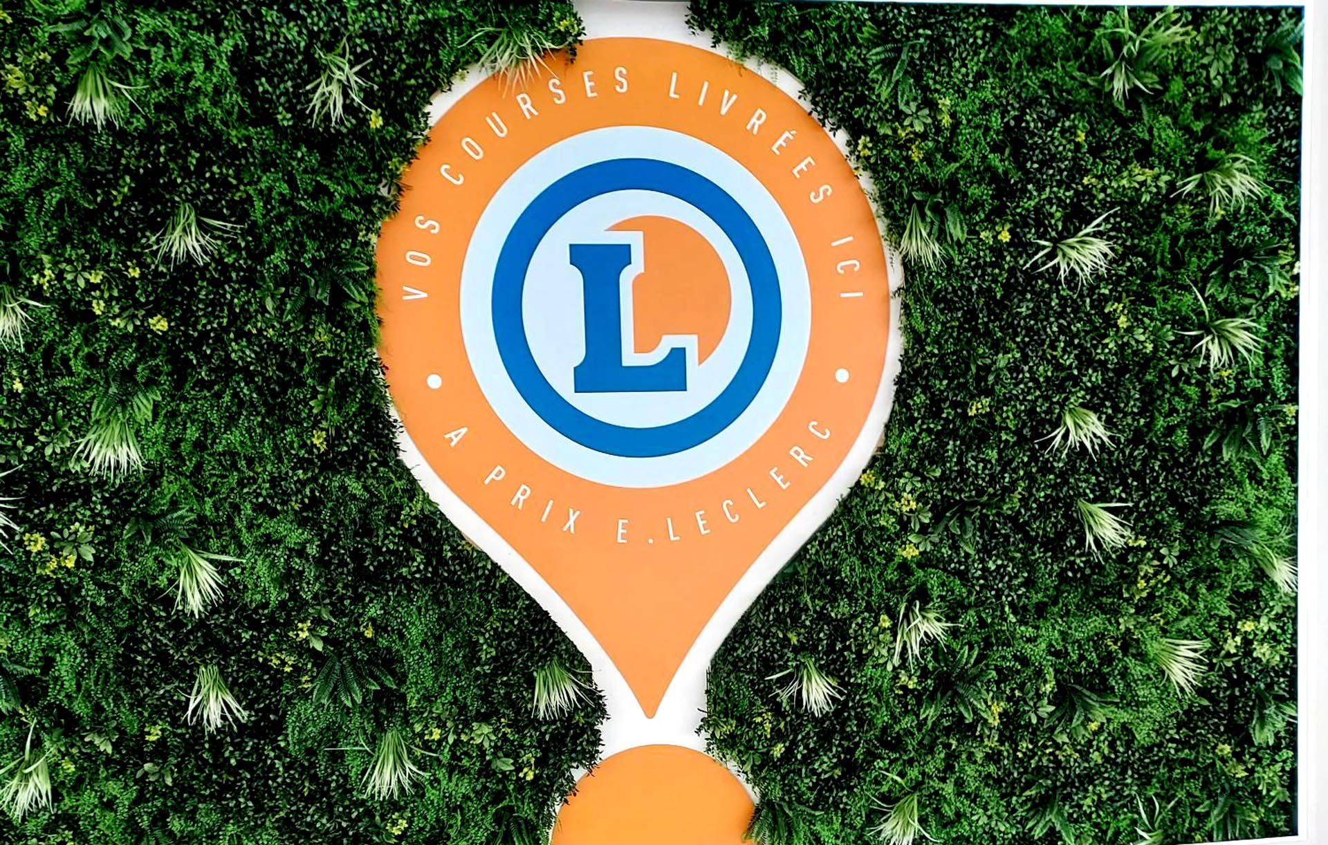 Logo Leclerc drive fond végétalise