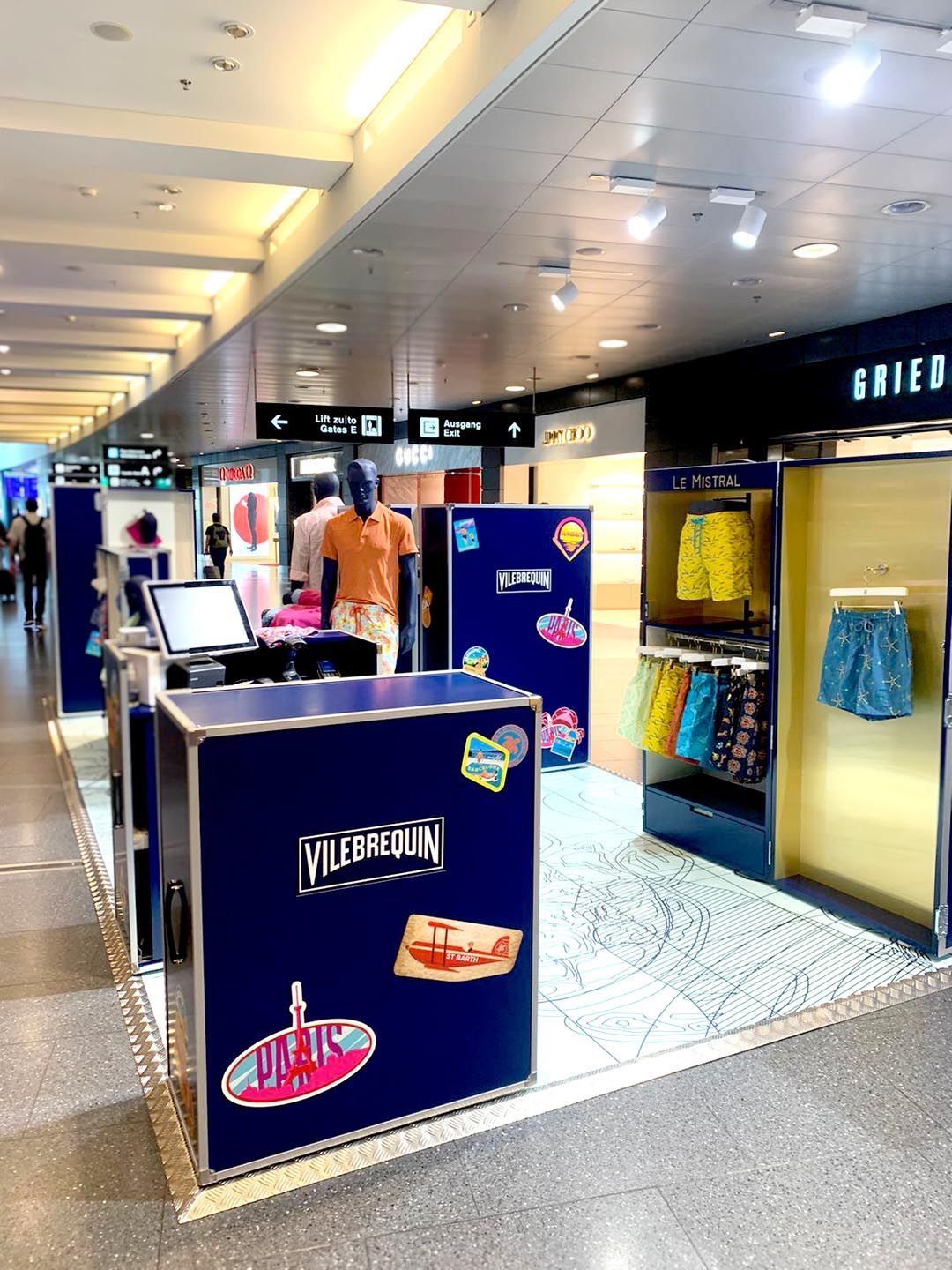 Malles comptoir Vilebrequin aéroport Zurich