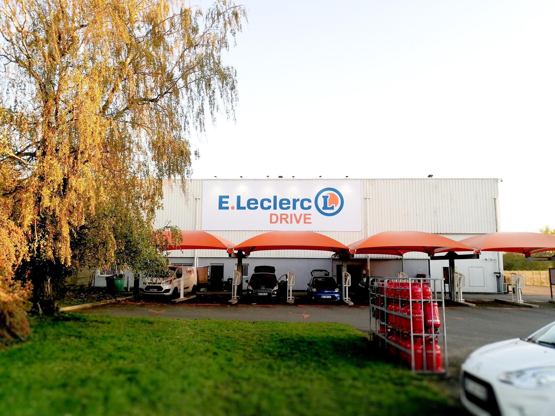 Panneau Leclerc drive impression numérique