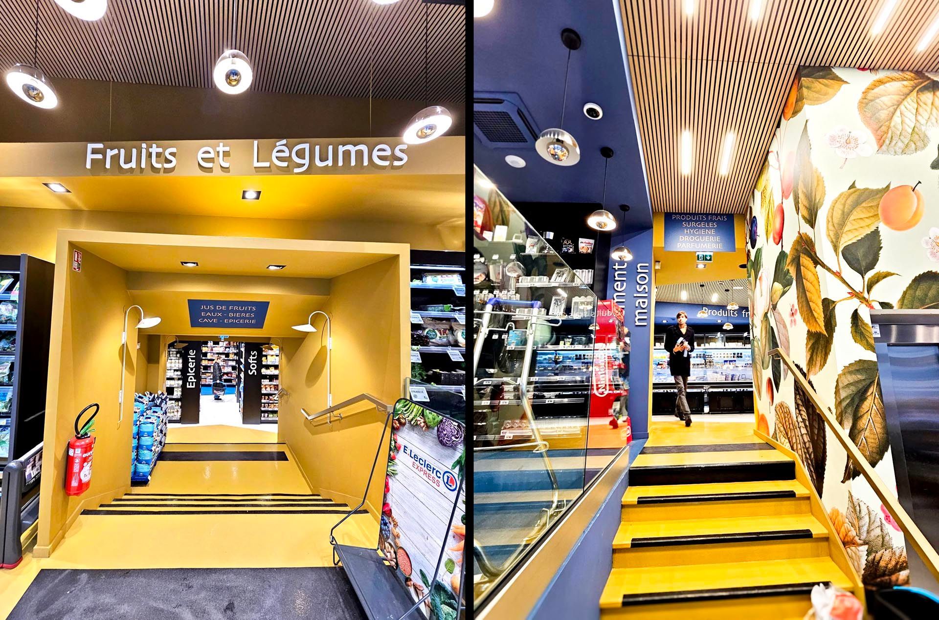 Signalétique lettres découpées Leclerc