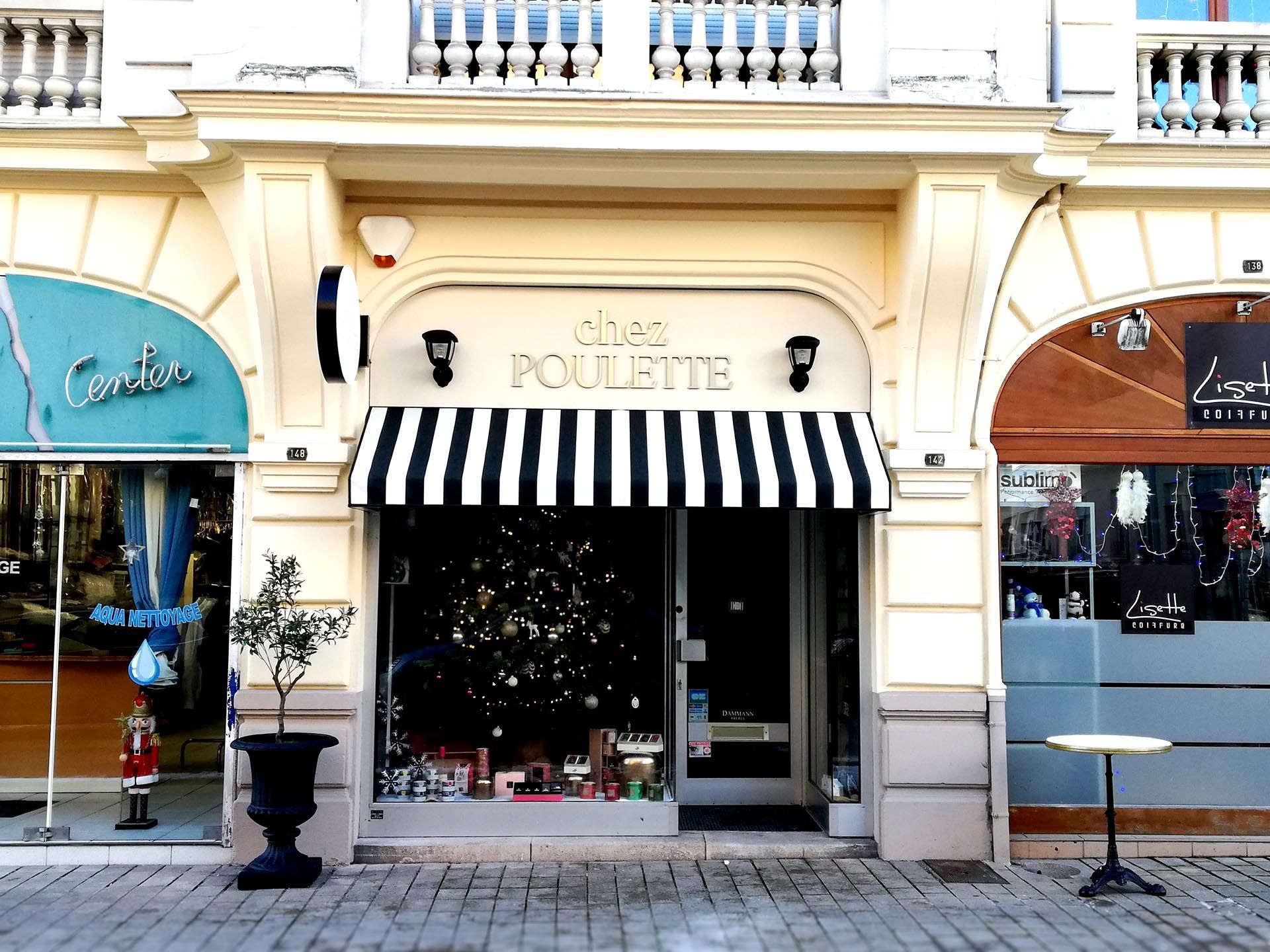 Store corbeille rayé