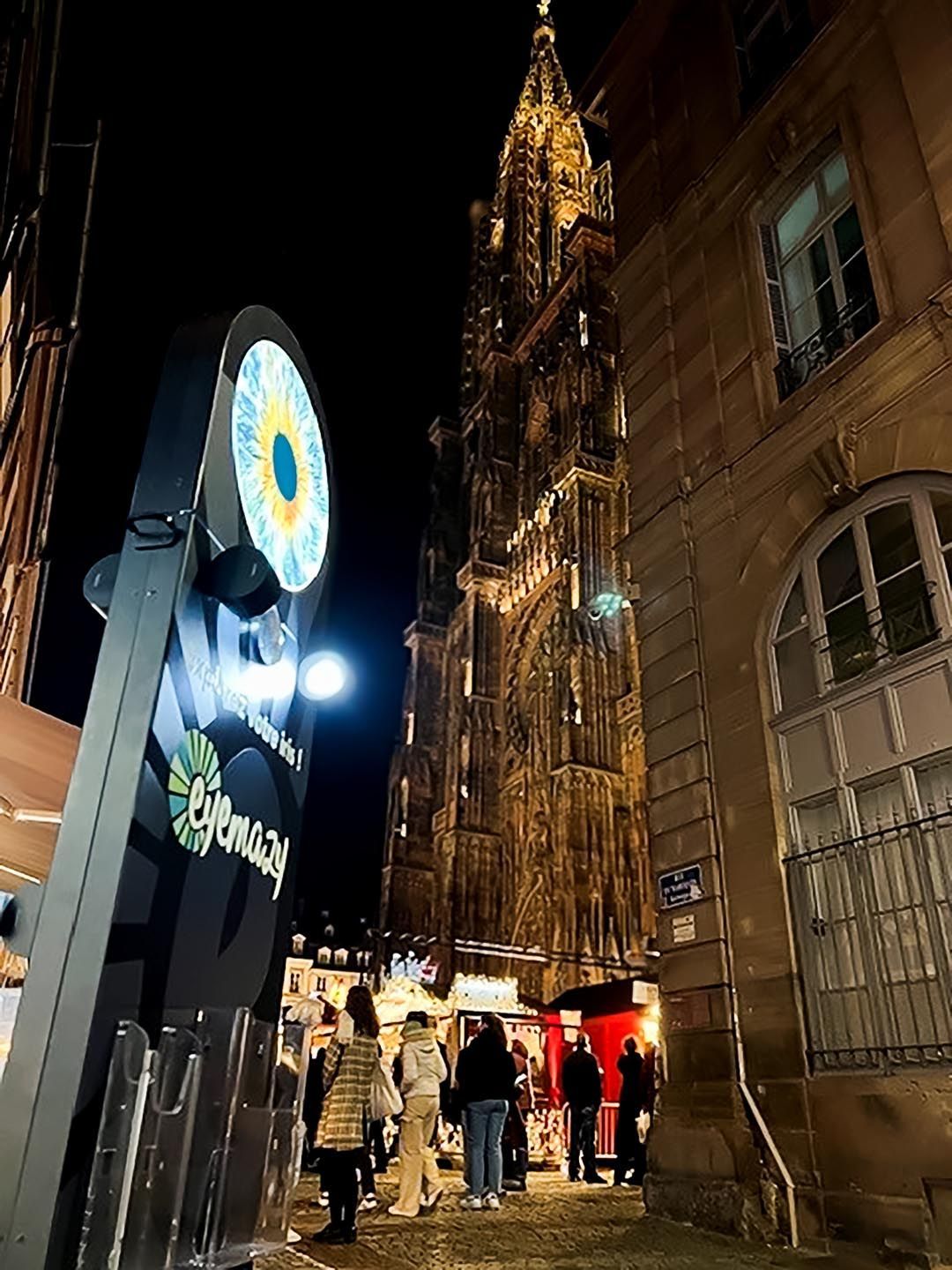 Totem lumineux double face