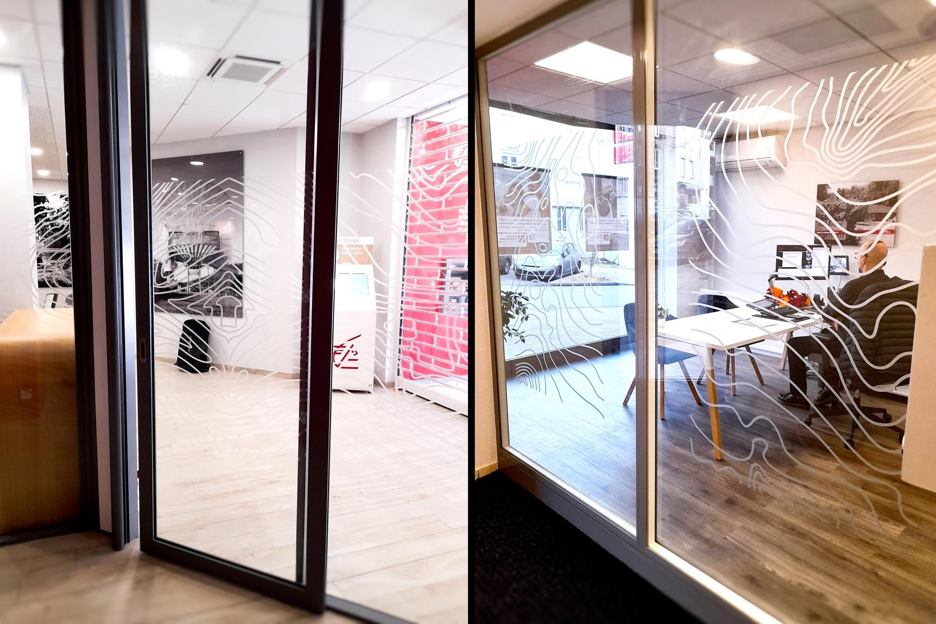 Vitrophanie caisse d'Épargne