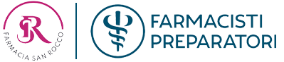 Loghi per Farmacia San Rocco e Farmacisti Preparatori, entrambi con simboli farmaceutici.