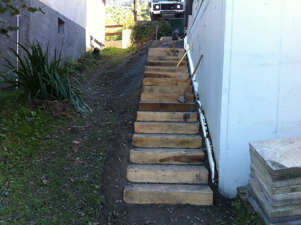 Construction d'un escalier en bois