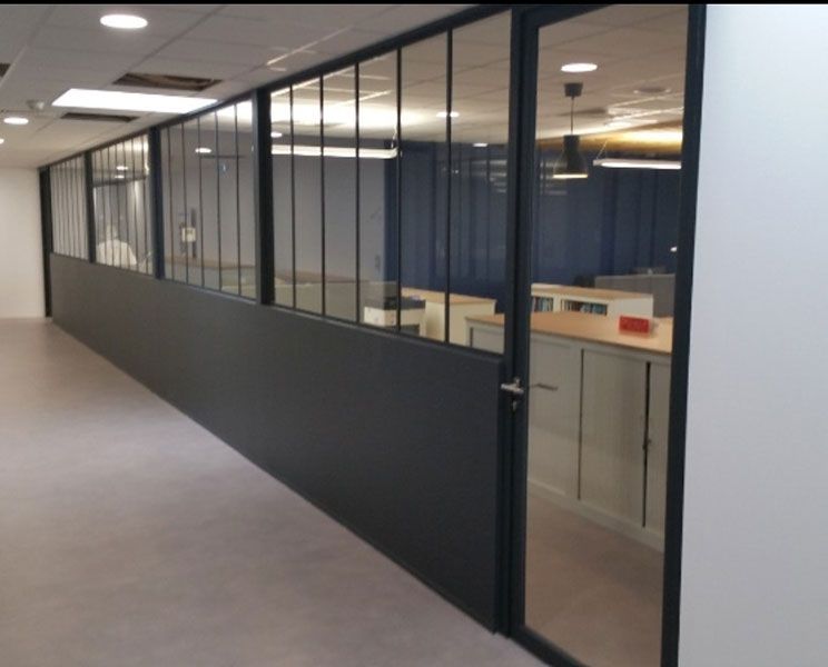 Aménagement cloison semi-vitrée ABCD