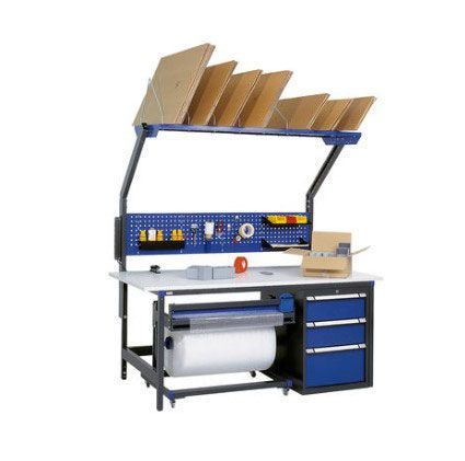 Petit établi avec table d'emballage