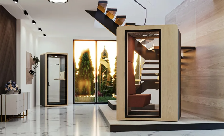 Vue sur la cage d'escalieer d'un bureau