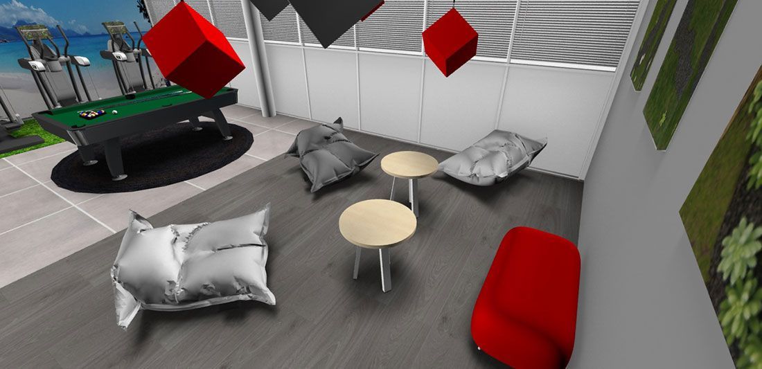 Espace détente avec billard