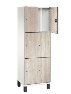 6 casiers à porte en résine