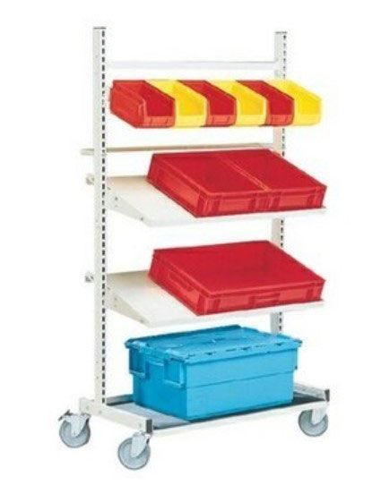 Étagère en métal blanc à 4 niveaux