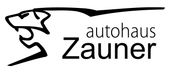Ein schwarz-weißes Logo für Autohaus Zauner mit einem Löwen darauf.