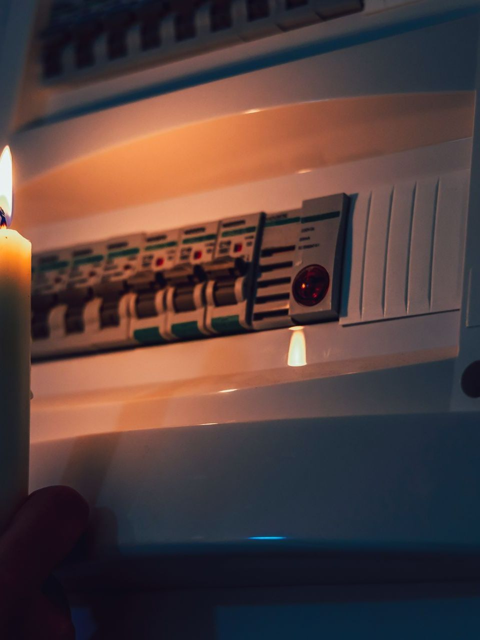 Compteur électrique éclairé à la bougie