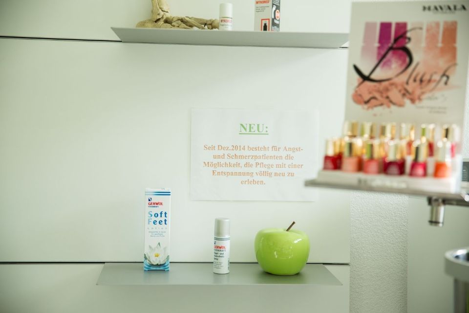 Verkaufsprodukte in der Praxis von Podologie Rheintal GmbH