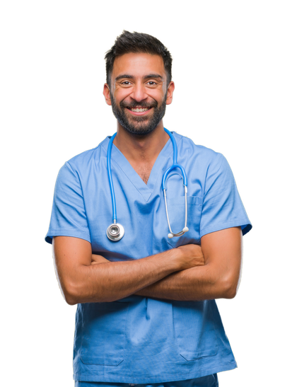 Un infirmier avec un stéthoscope