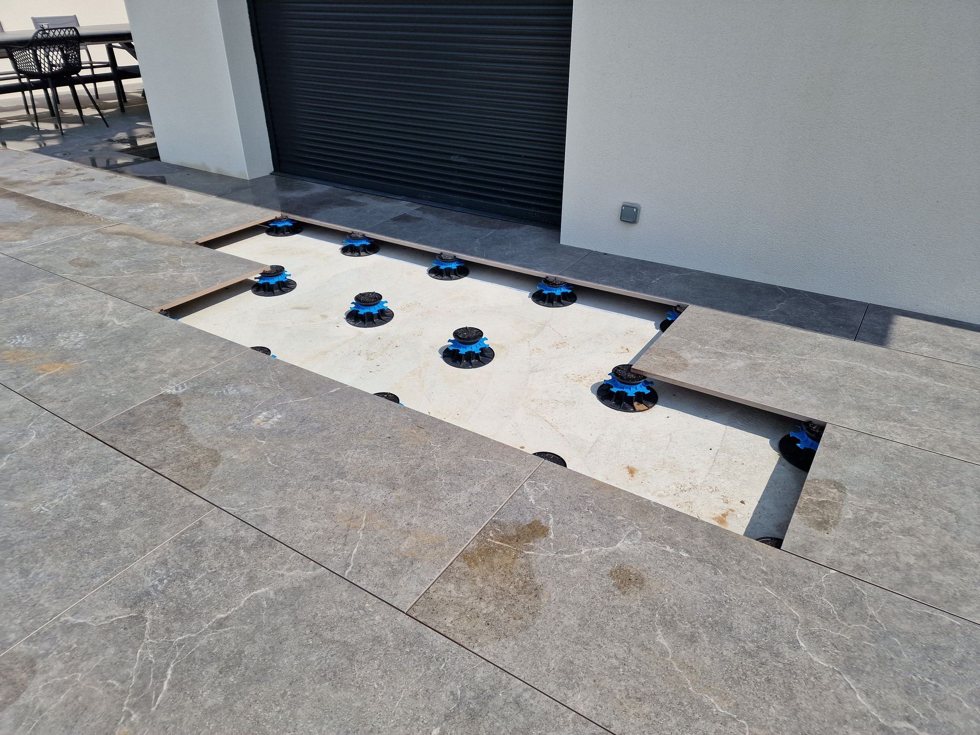 Réalisation d'une terrasse sur plots