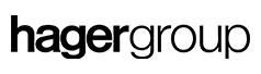 Das Logo der Hager Group ist schwarzweiß auf weißem Hintergrund.