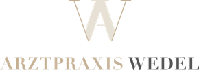 Logo der Arztpraxis Wedel mit einem stilisierten „W“ über dem Text.