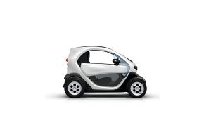 Un véhicule Renault de modèle Twizy.