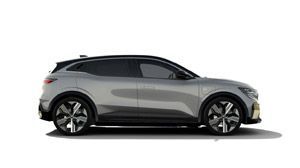 Un véhicule Renault de modèle Mégane électrique.