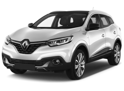 Véhicule Renault blanc.
