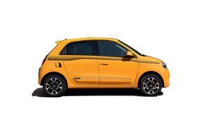 Un véhicule Renault de modèle Twingo.