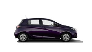 Un véhicule Renault de modèle Zoé.
