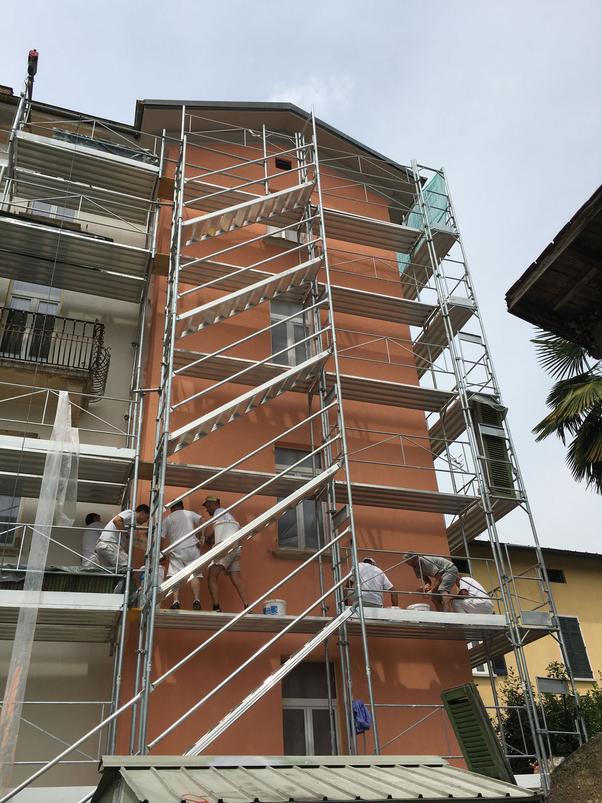 Tiziano pittura impalcatura edificio