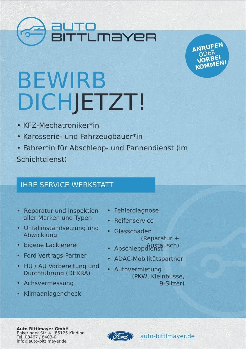 Auto Bittlmayer Stellenangebot