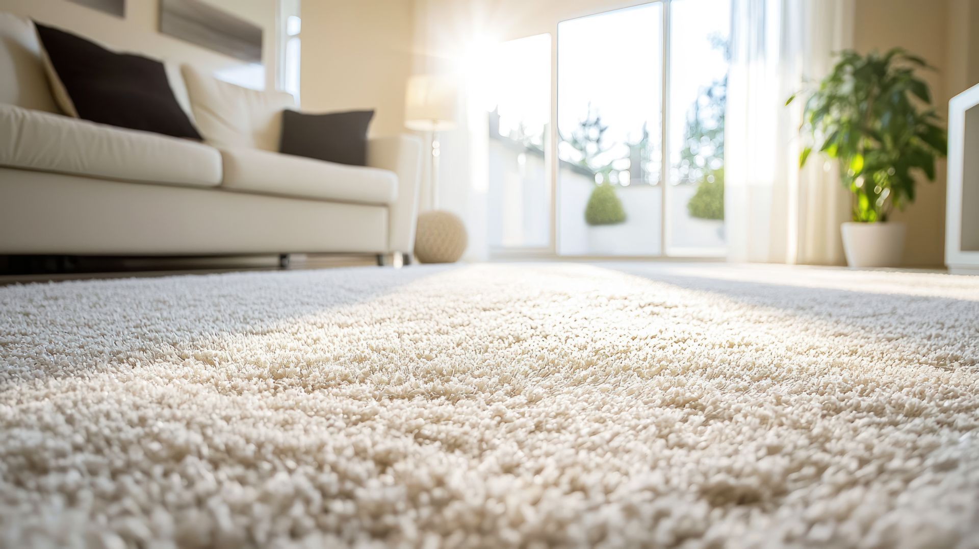 Un canapé et tapis propres