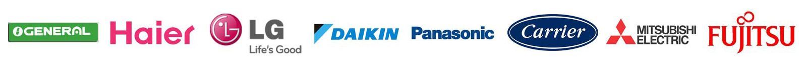 Una imagen borrosa de un logotipo de LG y Fujitsu.