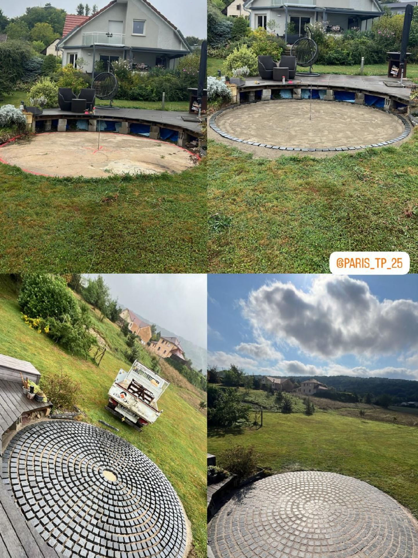 Une terrasse en carrelage.