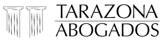 Logotipo de Tarazona Abogados que presenta dos columnas clásicas junto al nombre de la firma en una fuente con serifa.