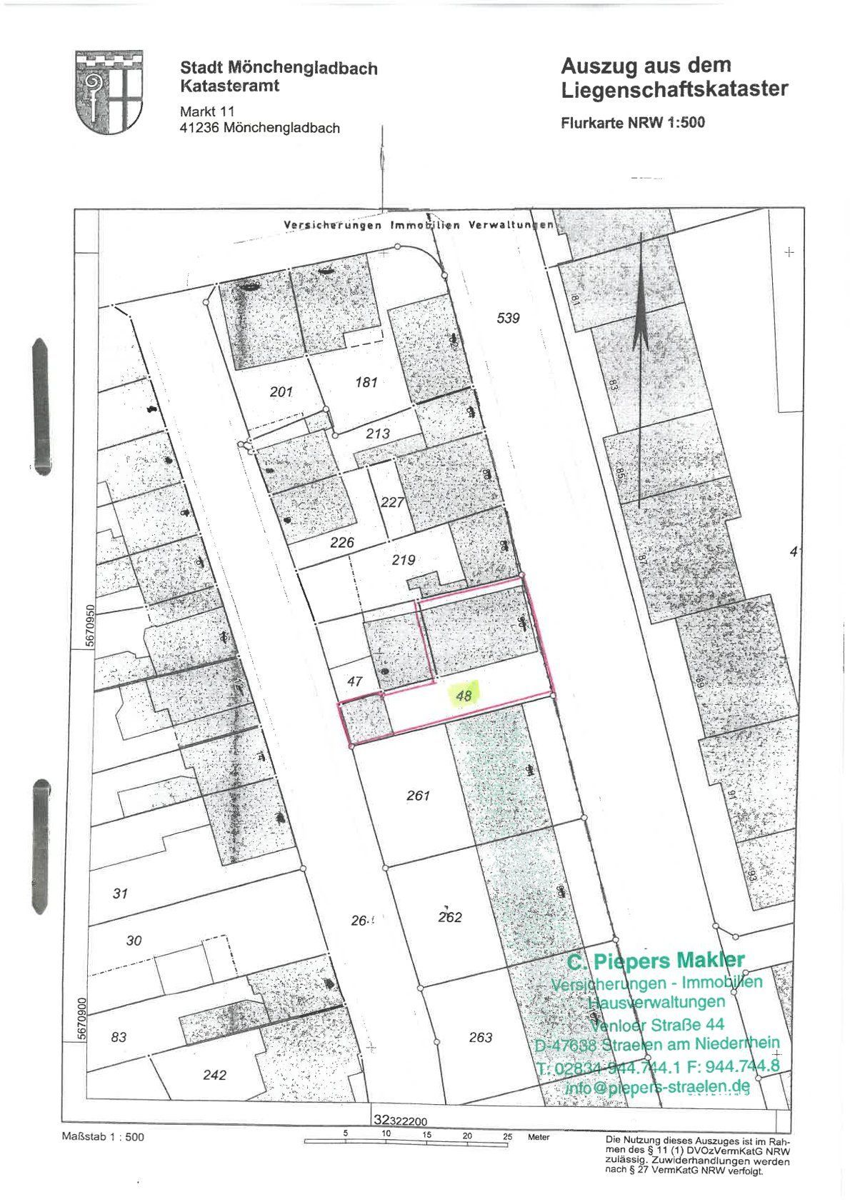 Immobilien Angebot Mönchengladbach | Katasterauszug