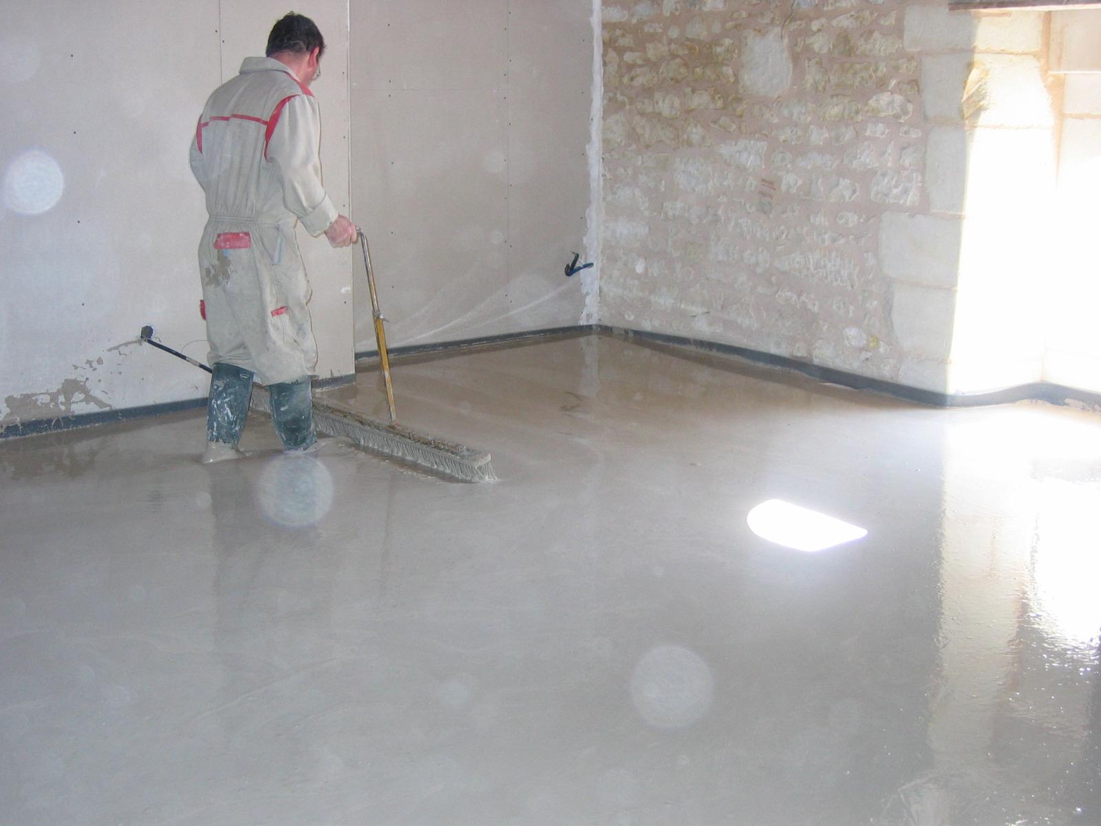 Chape Fluide Anhydrite sur plancher chauffant hydraulique