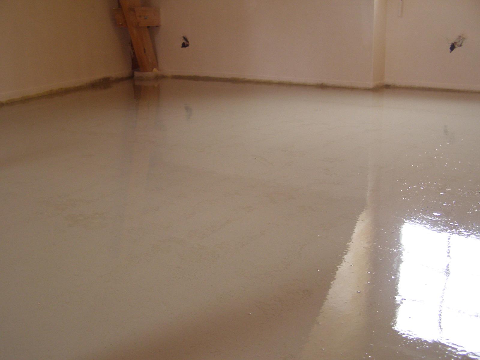 Chape Fluide Finie sur plancher chauffant