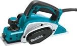 Se muestra una cepilladora eléctrica Makita sobre un fondo blanco.