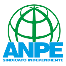 El logotipo del sindicato independiente ANPE con un globo verde.